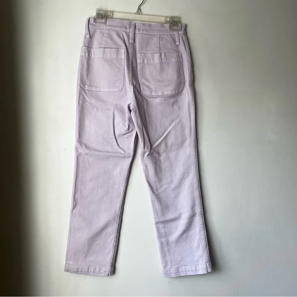 J. Crew Straight Leg Misty Orchid Purple Utility Crop Straight Leg Jeans 24